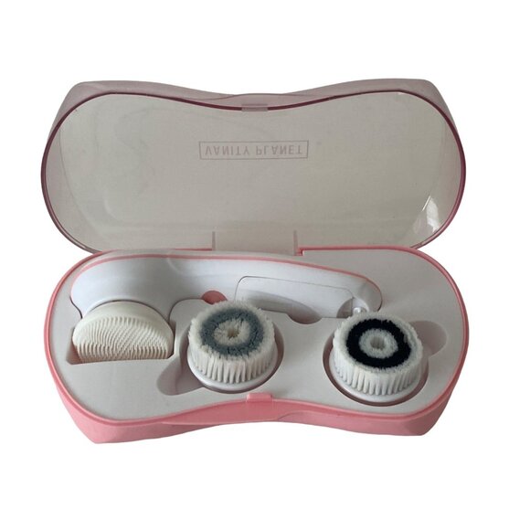 Vanity Planet Facial Cleansing Skin Spa 3 Interchangable Brushes Cordless Pucker - Picture 1 of 16